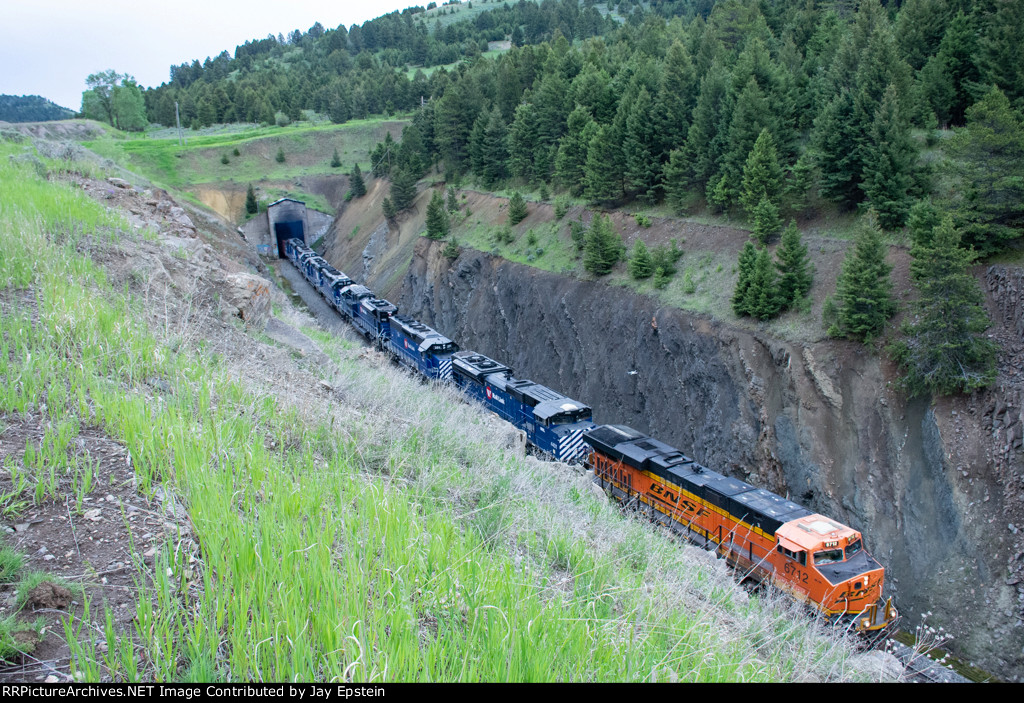 Big Lash-Up out of Bozeman Pass Tunnel